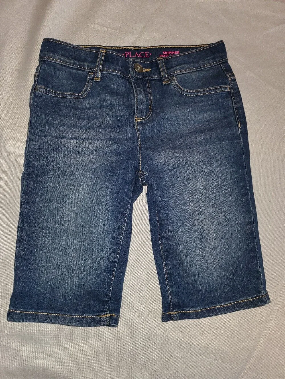 The Children's Place Girls' Blue Denim Capri Jeans, Set Of 2, Girls Size 8